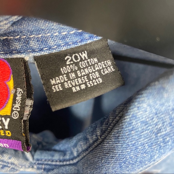 Vintage Embroidered Mickey Mouse Denim Top - Picture 6 of 8